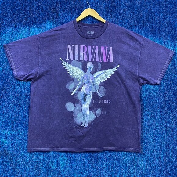 Nirvana In Utero Album Cover Angel Grunge Rock Band Tee 2X